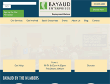 Tablet Screenshot of bayaudenterprises.org